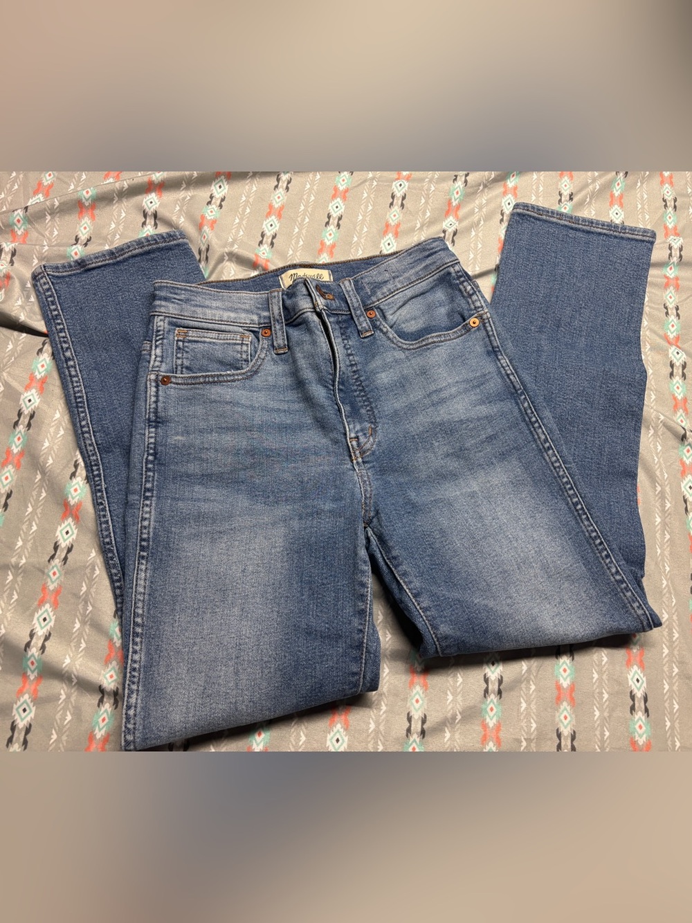 ⚛️Madewell High-Rise Straight Jeans in Light Blue Wash